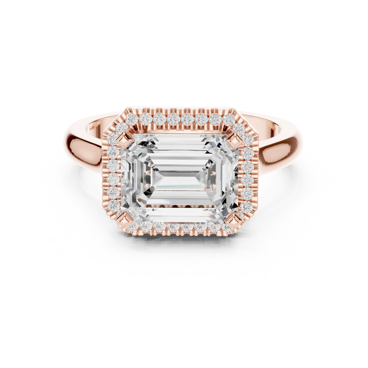 Classic diamond stud earrings.