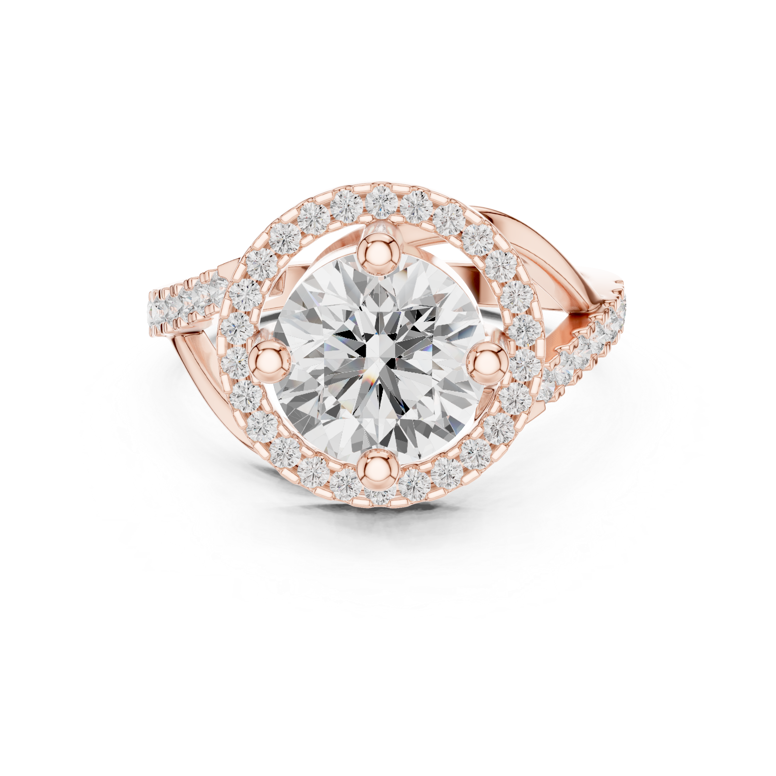 Vintage floral ring with engraved gold details.