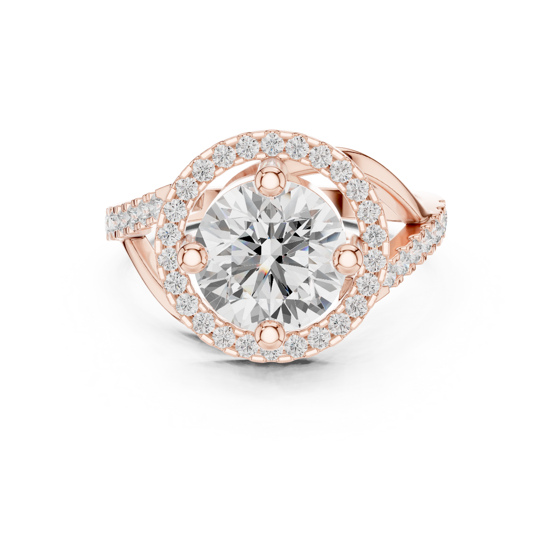Vintage floral ring with engraved gold details.
