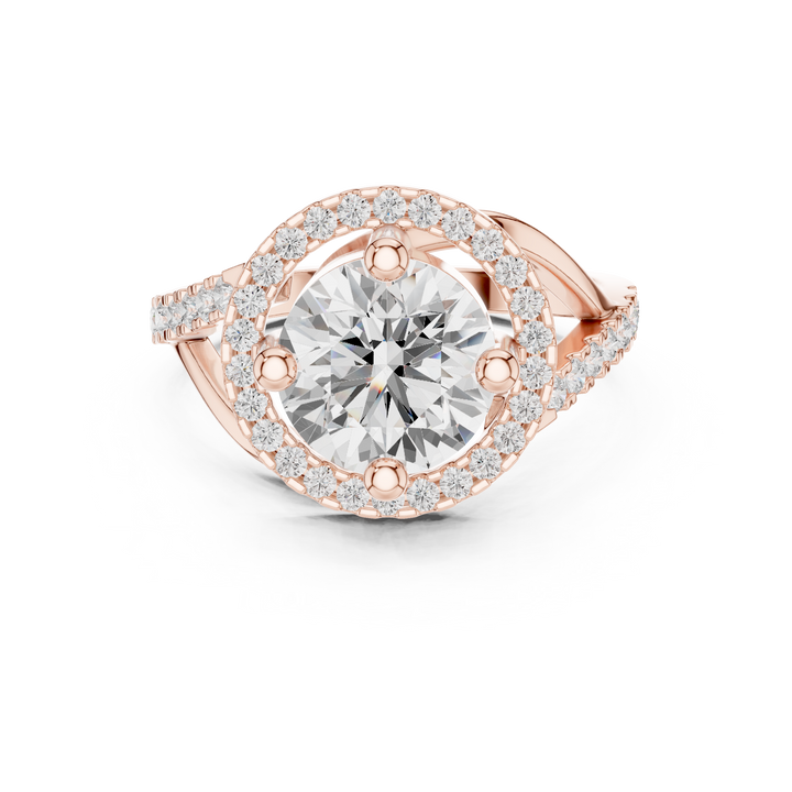 Vintage floral ring with engraved gold details.