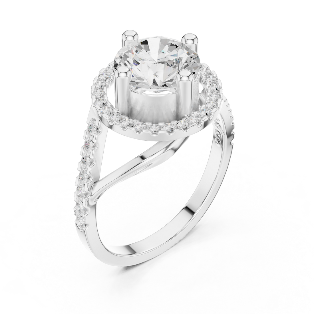 Small diamond hoop earrings with sleek design.