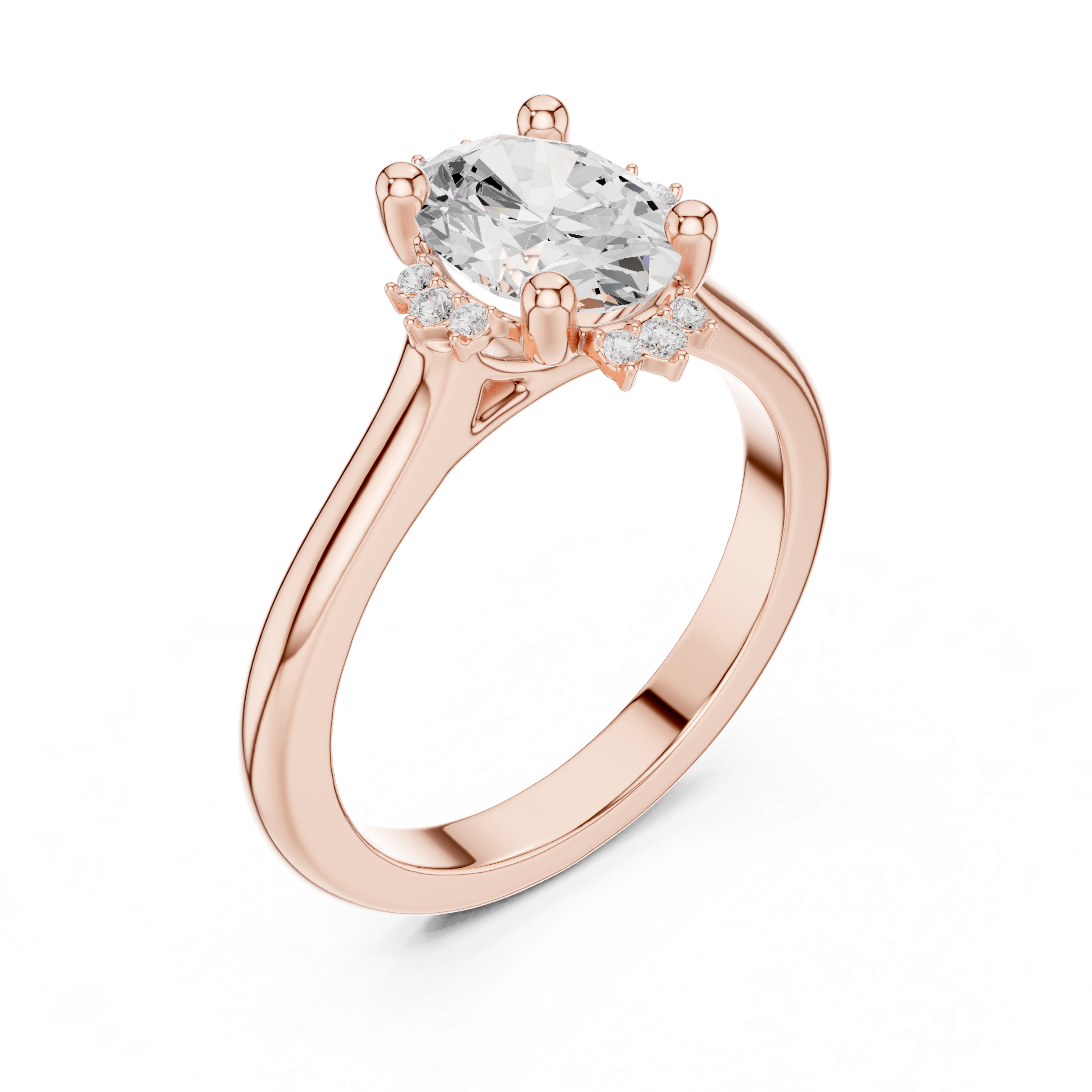 Rose gold drop earrings with modern style.