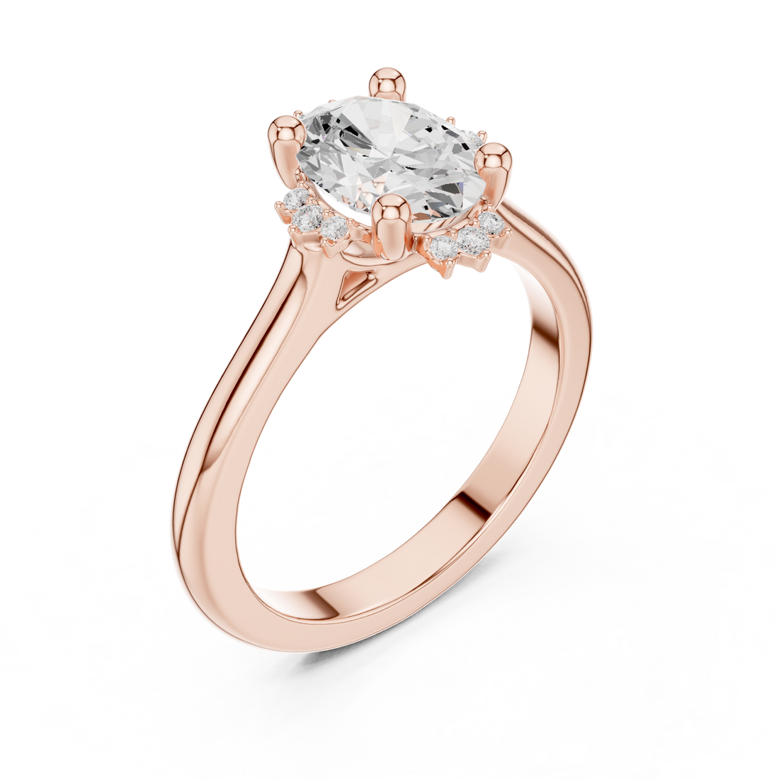 Rose gold drop earrings with modern style.