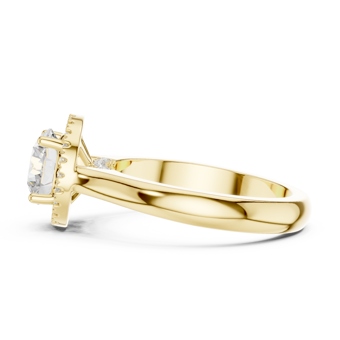 Classic gold nose ring with smooth hoop.