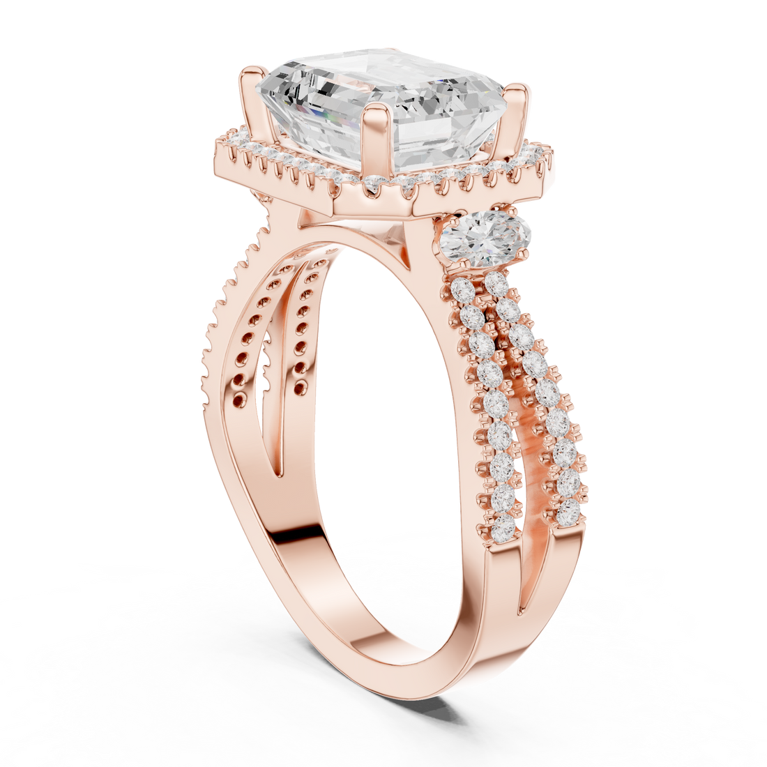 Floral nose ring with decorative detail.