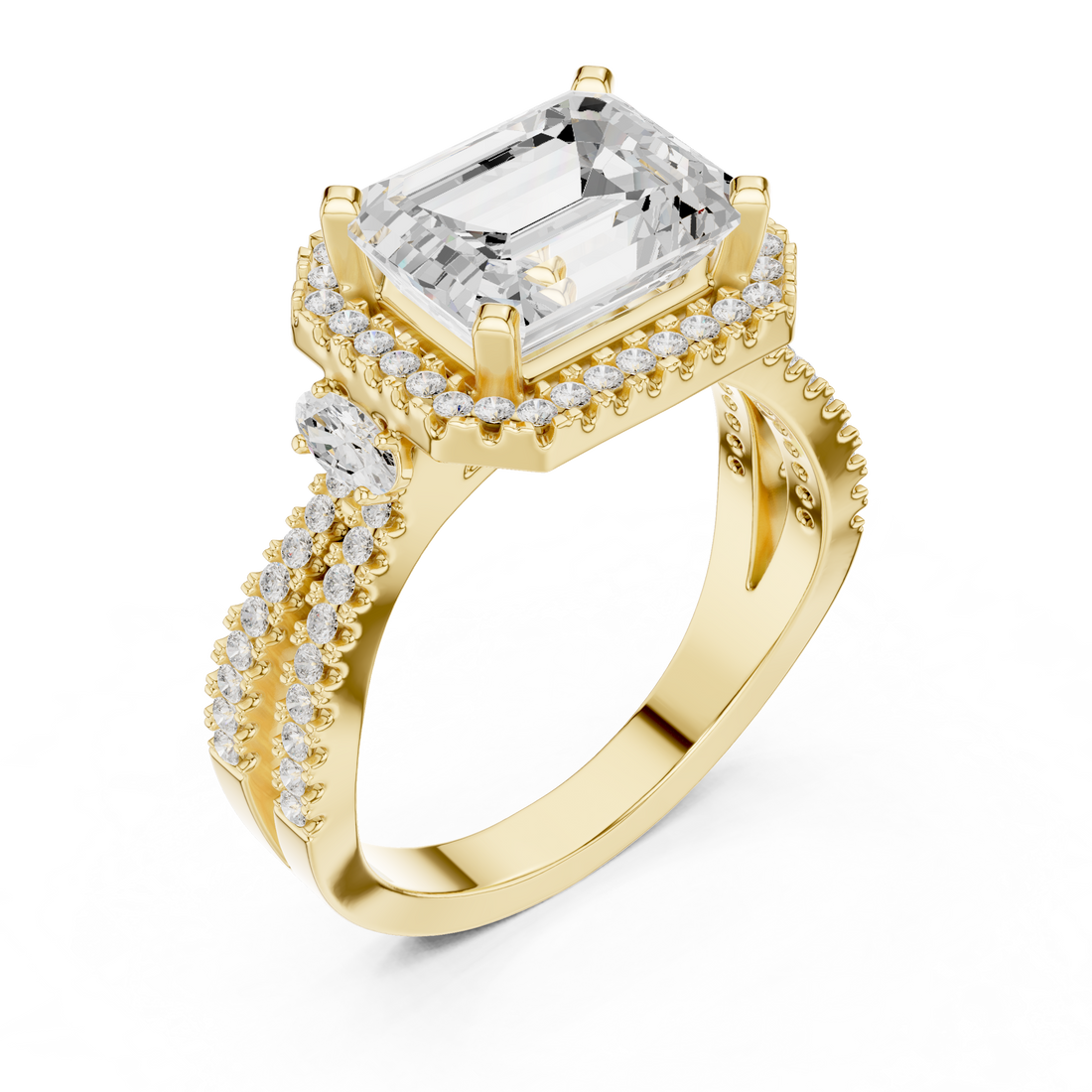 Gemstone toe ring with oval stone.