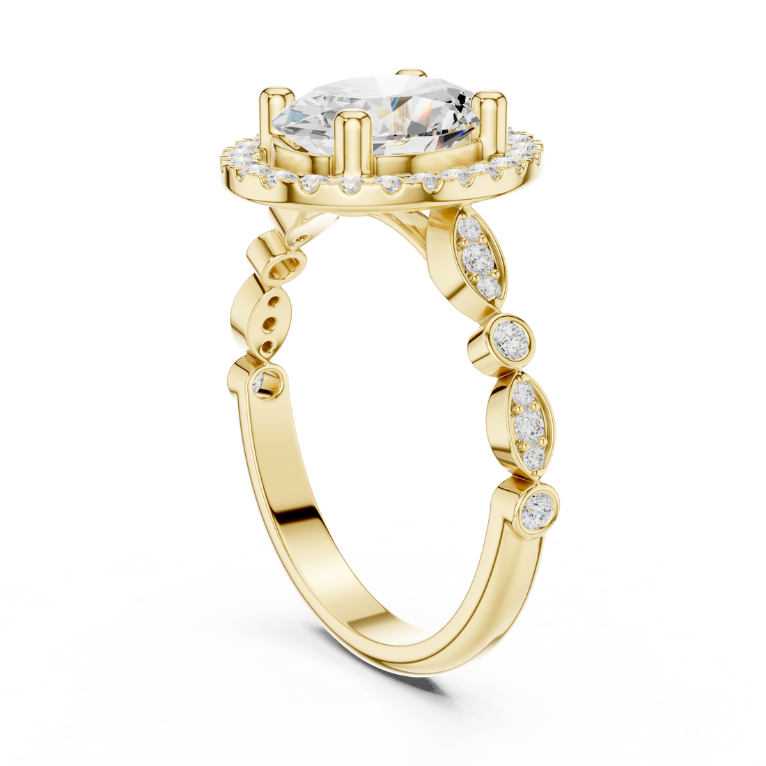 Men's gemstone ring with square stone.