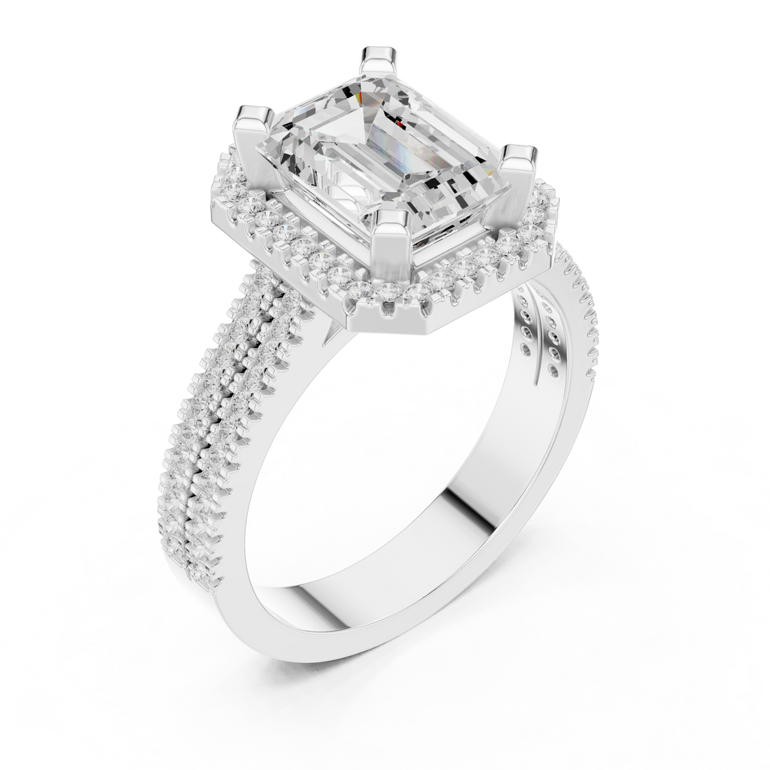 Multi-stone ring with colorful gemstones.