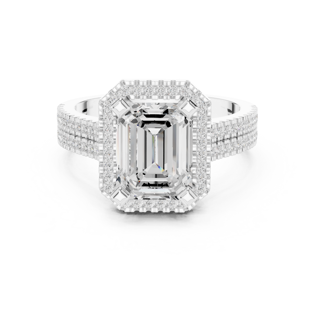 Open band ring with modern styling.