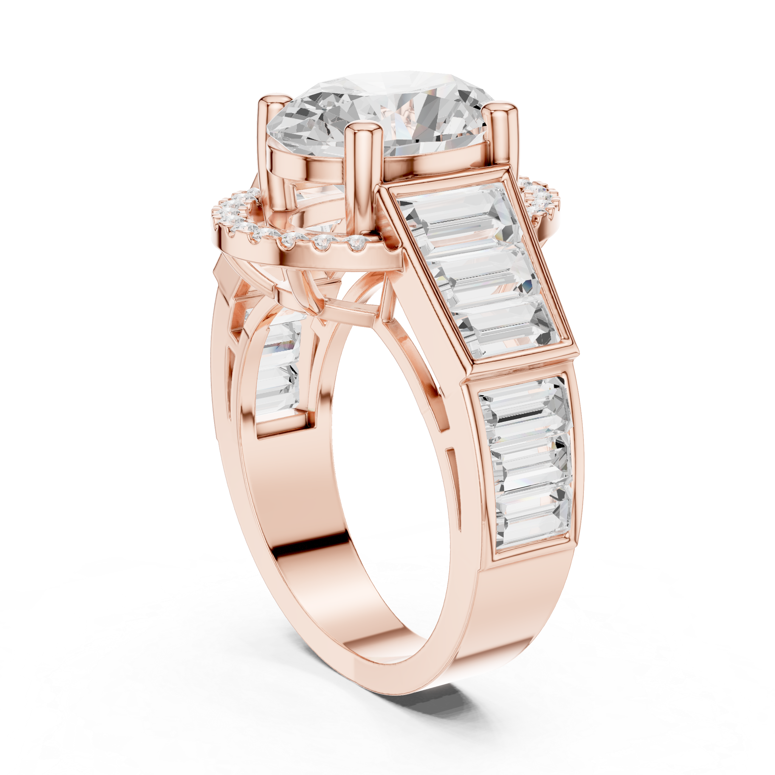 Engagement jewellery set with diamonds.