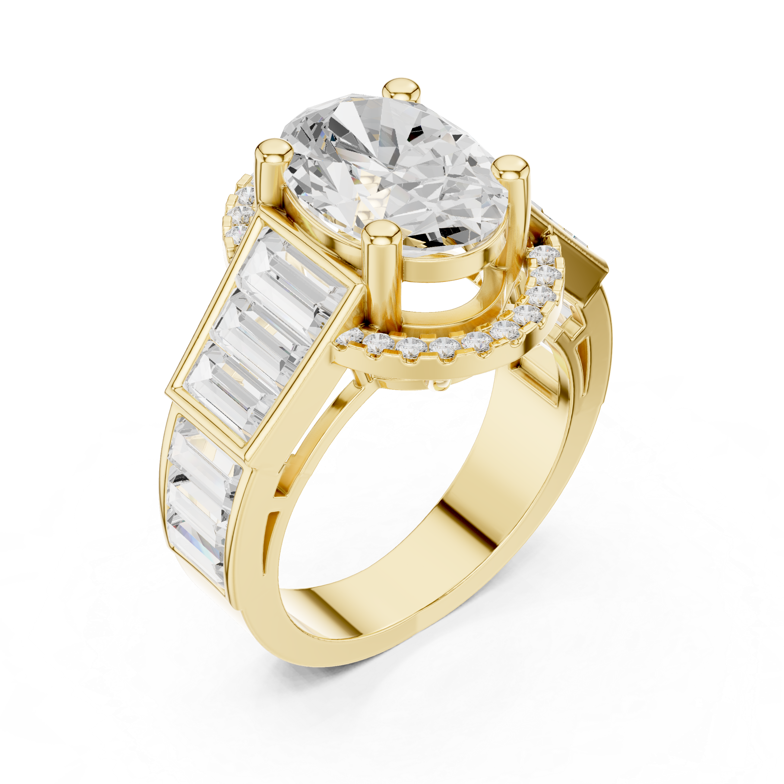 Stackable ring set with multiple thin bands.