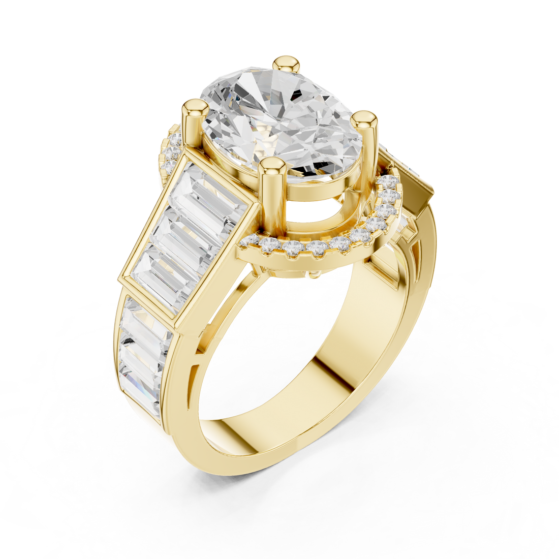 Stackable ring set with multiple thin bands.