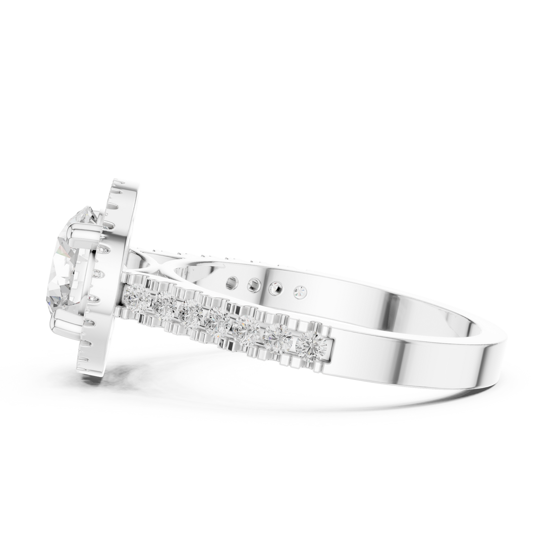 Diamond choker necklace with sparkling stones.