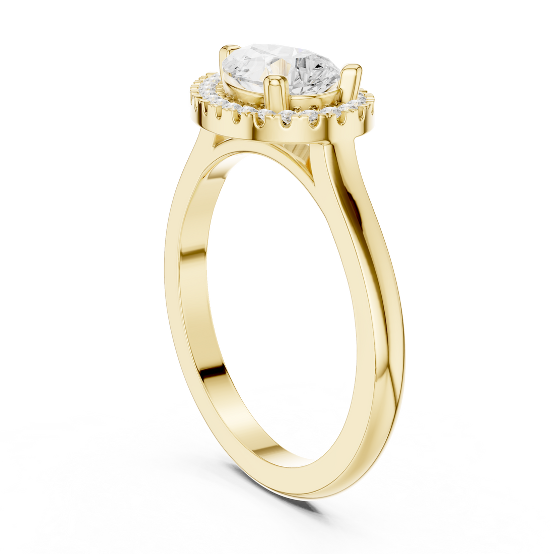 Decorative toe ring with gemstone accent.