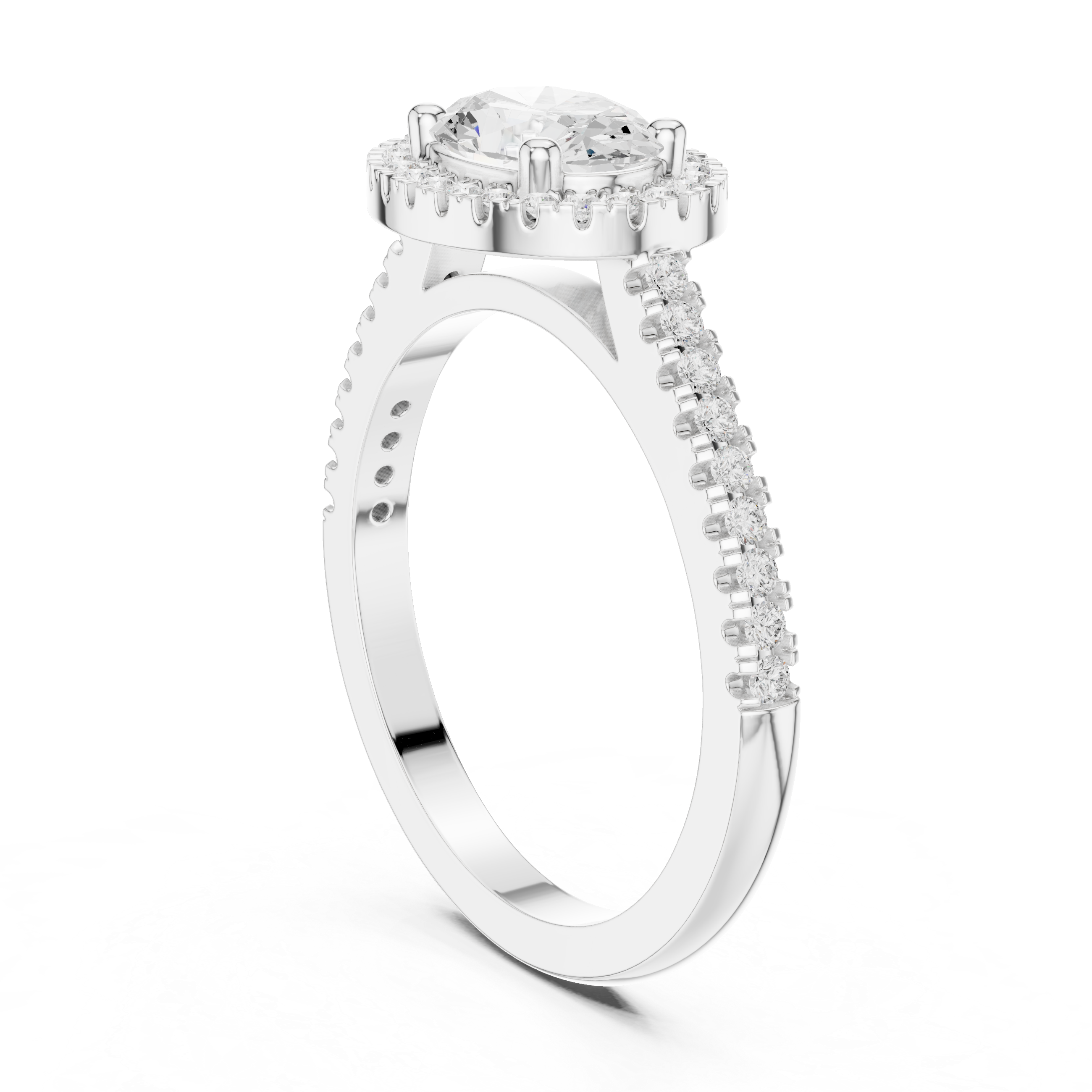 Princess-cut diamond ring with sleek finish.