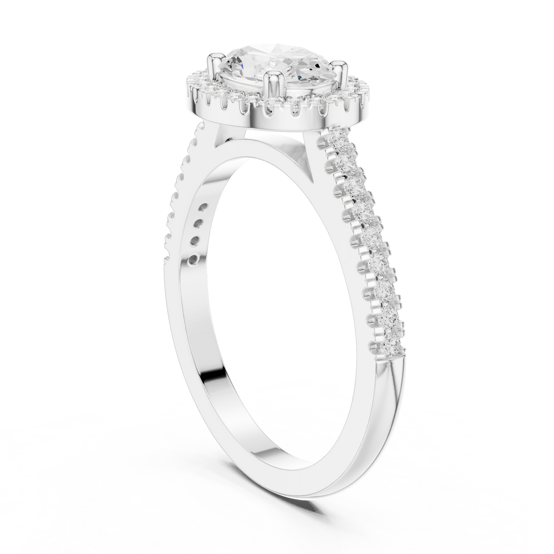Princess-cut diamond ring with sleek finish.