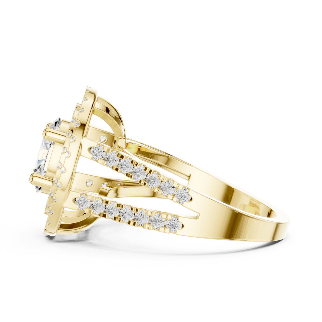 Diamond jewellery set with elegant shine.