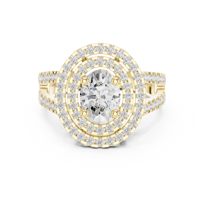 Gold wedding jewellery set with classic design.