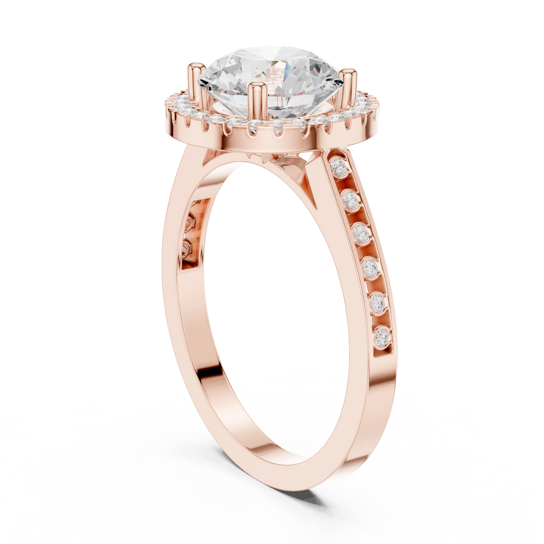 Modern bridal set with layered pieces.