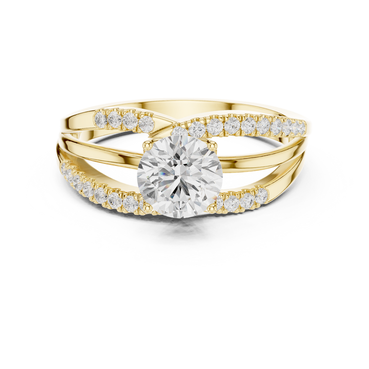 Classic diamond brooch with sparkling stones.