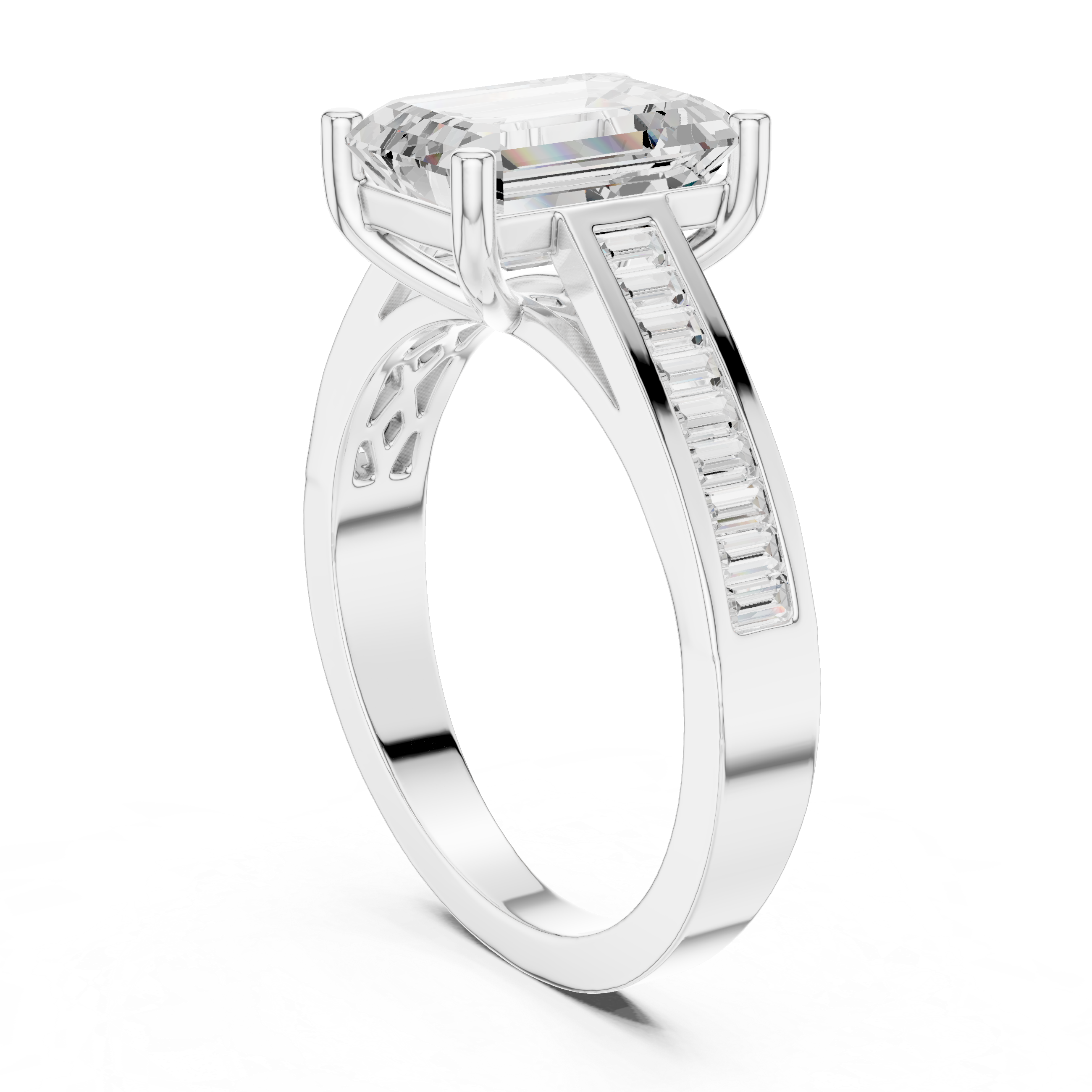 Men's smooth band ring with polished finish.