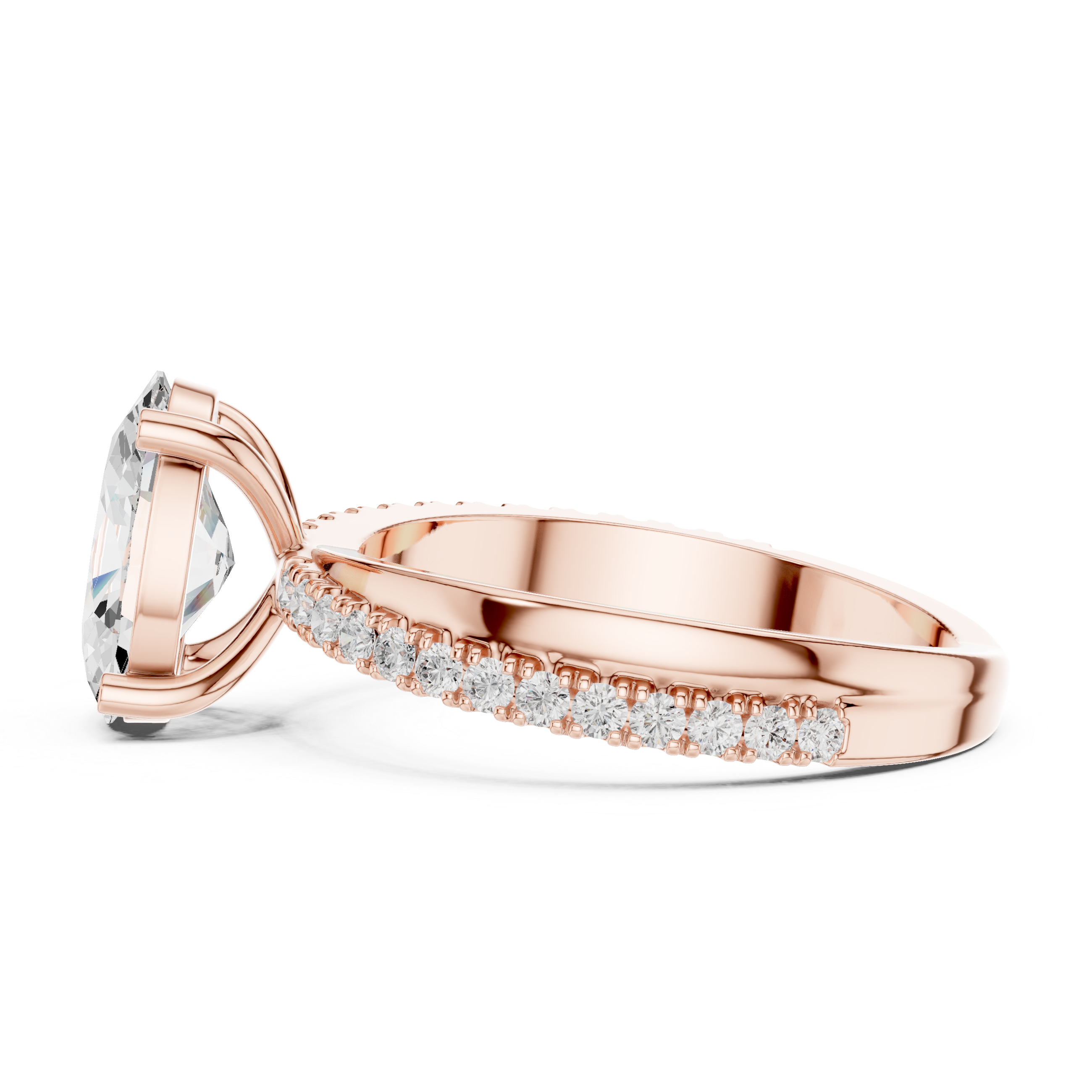 Open style ring with dual metal ends.