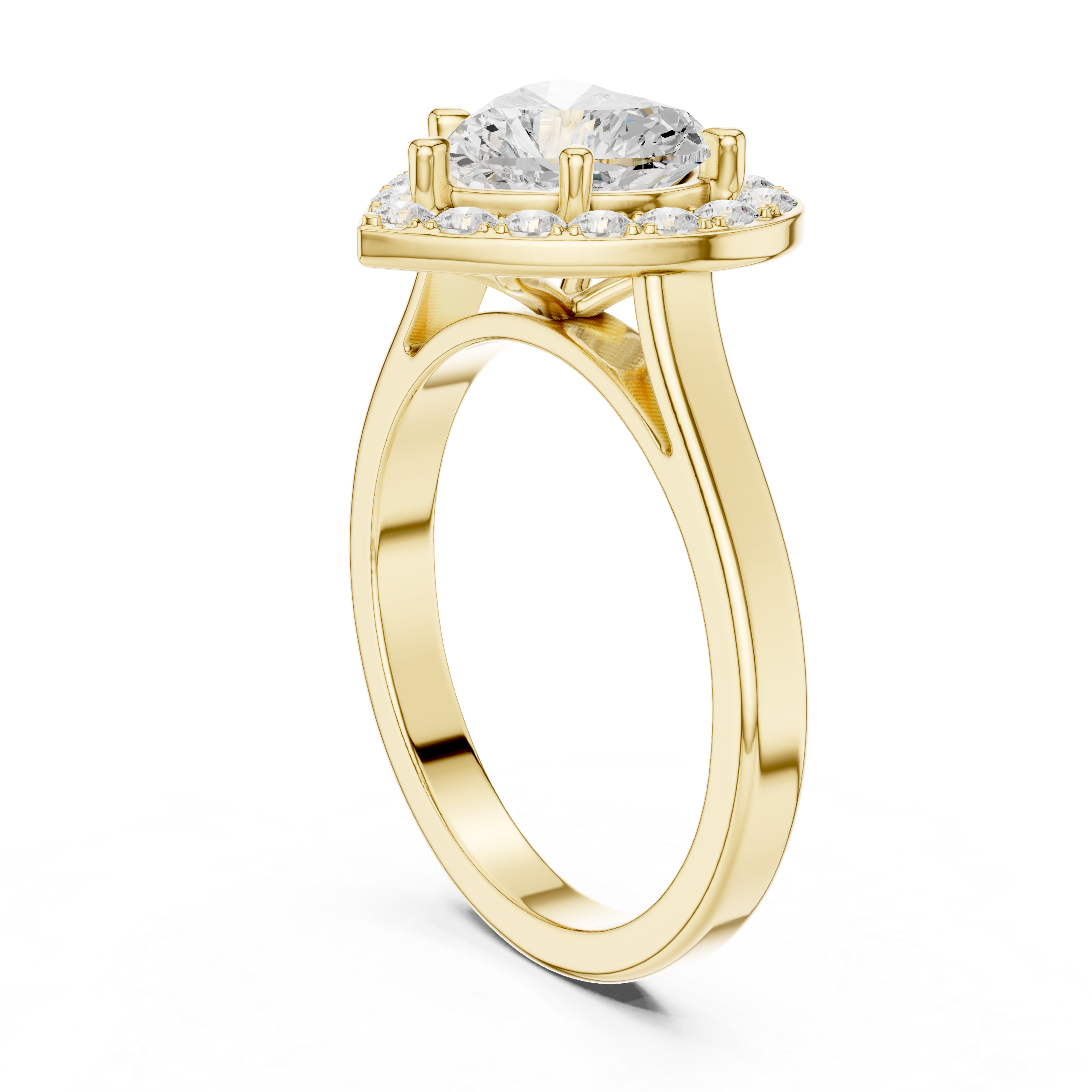 Promise ring with minimal polished band.