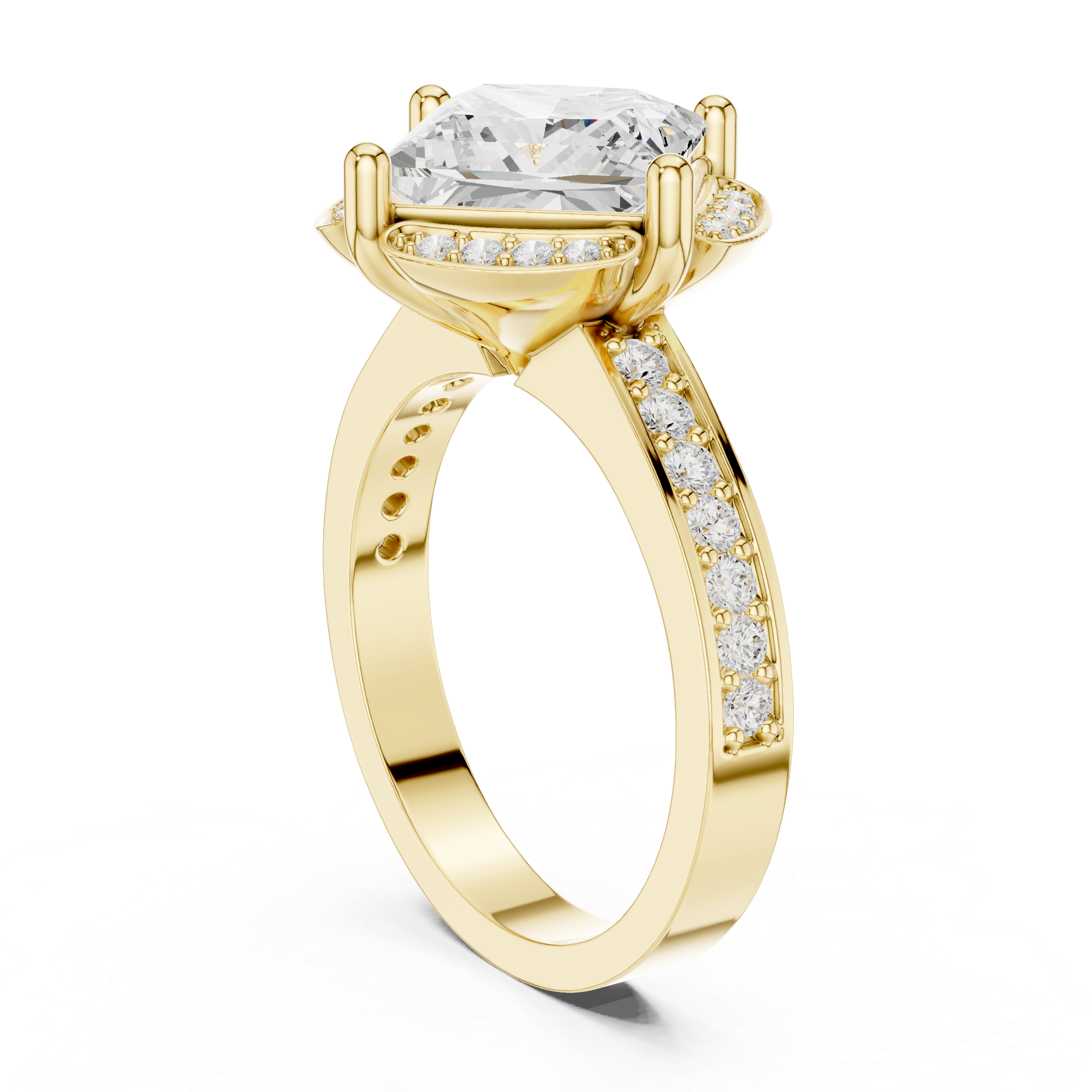 Glossy gold bangle with polished shine.