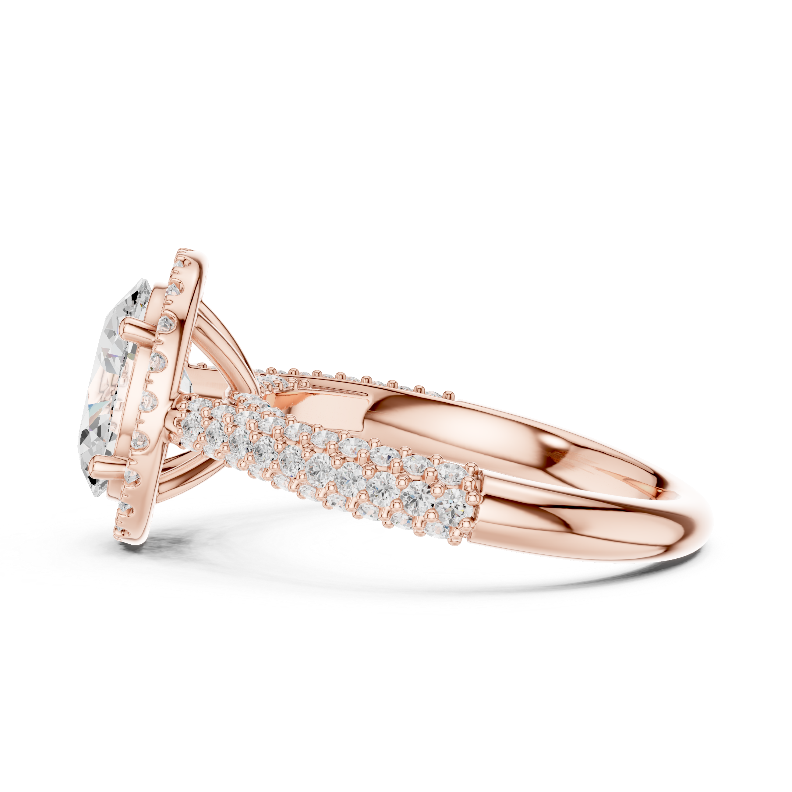 Diamond drop earrings with elegant movement.