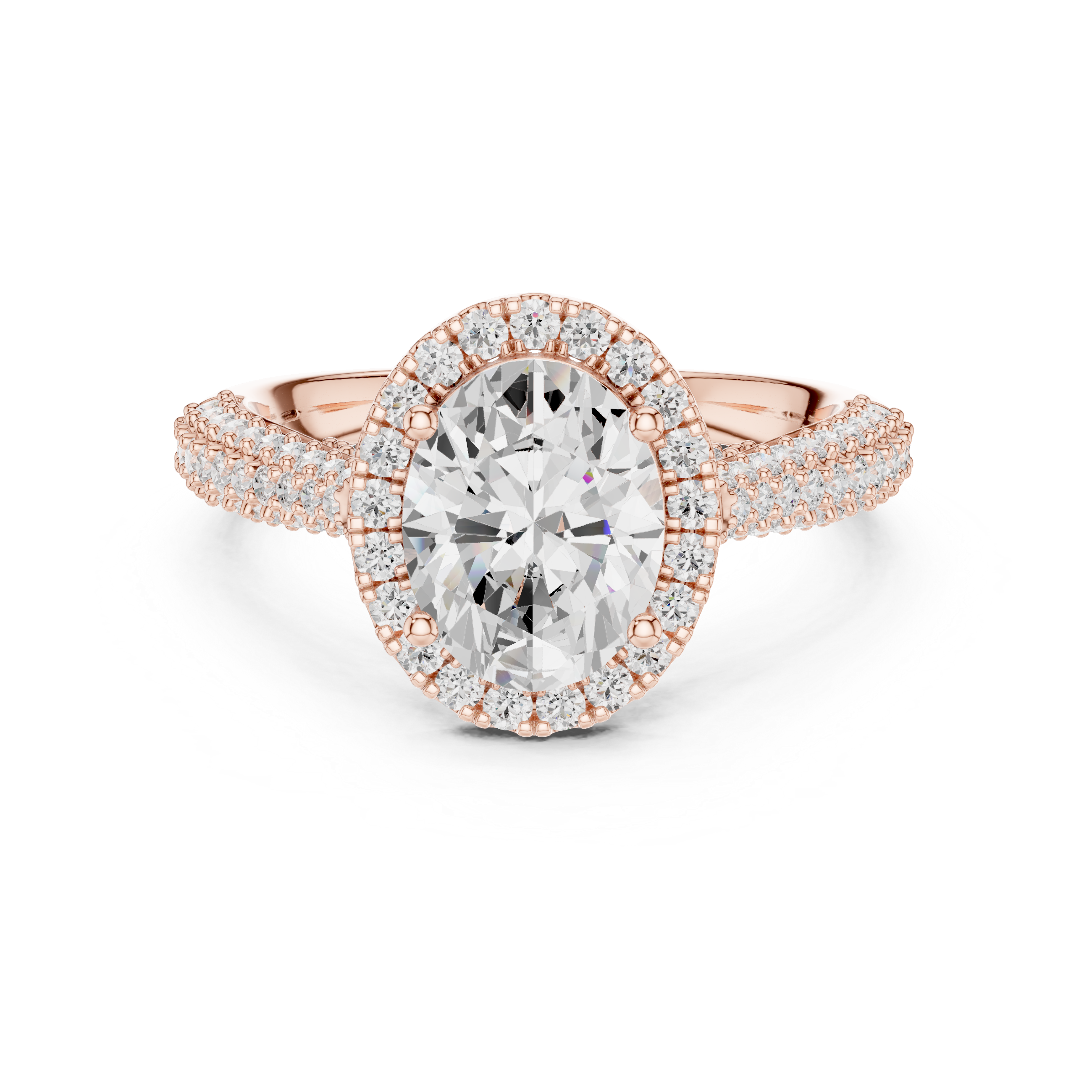 Cushion-cut ring with classic diamond center.