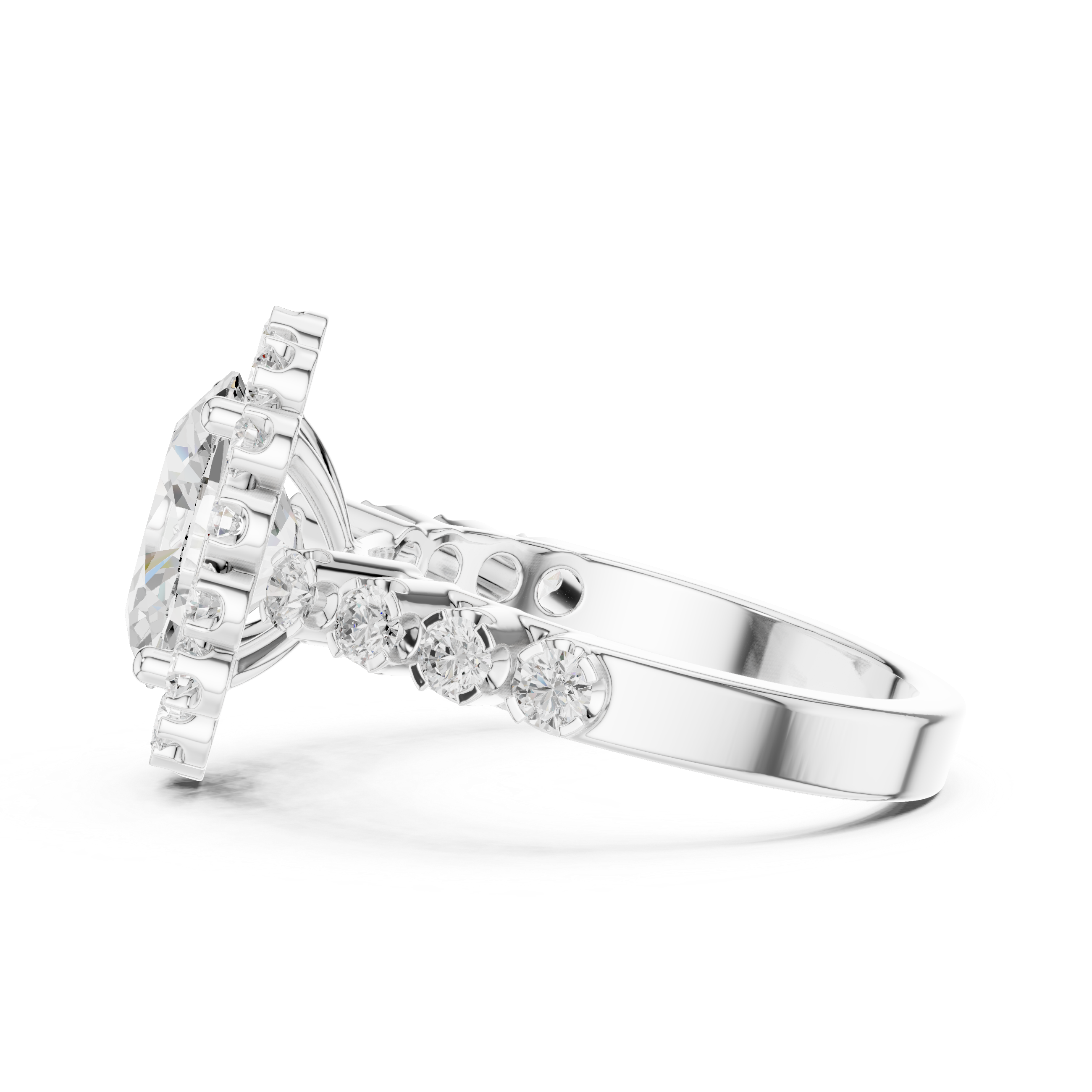 Diamond jewellery set with matching pieces.