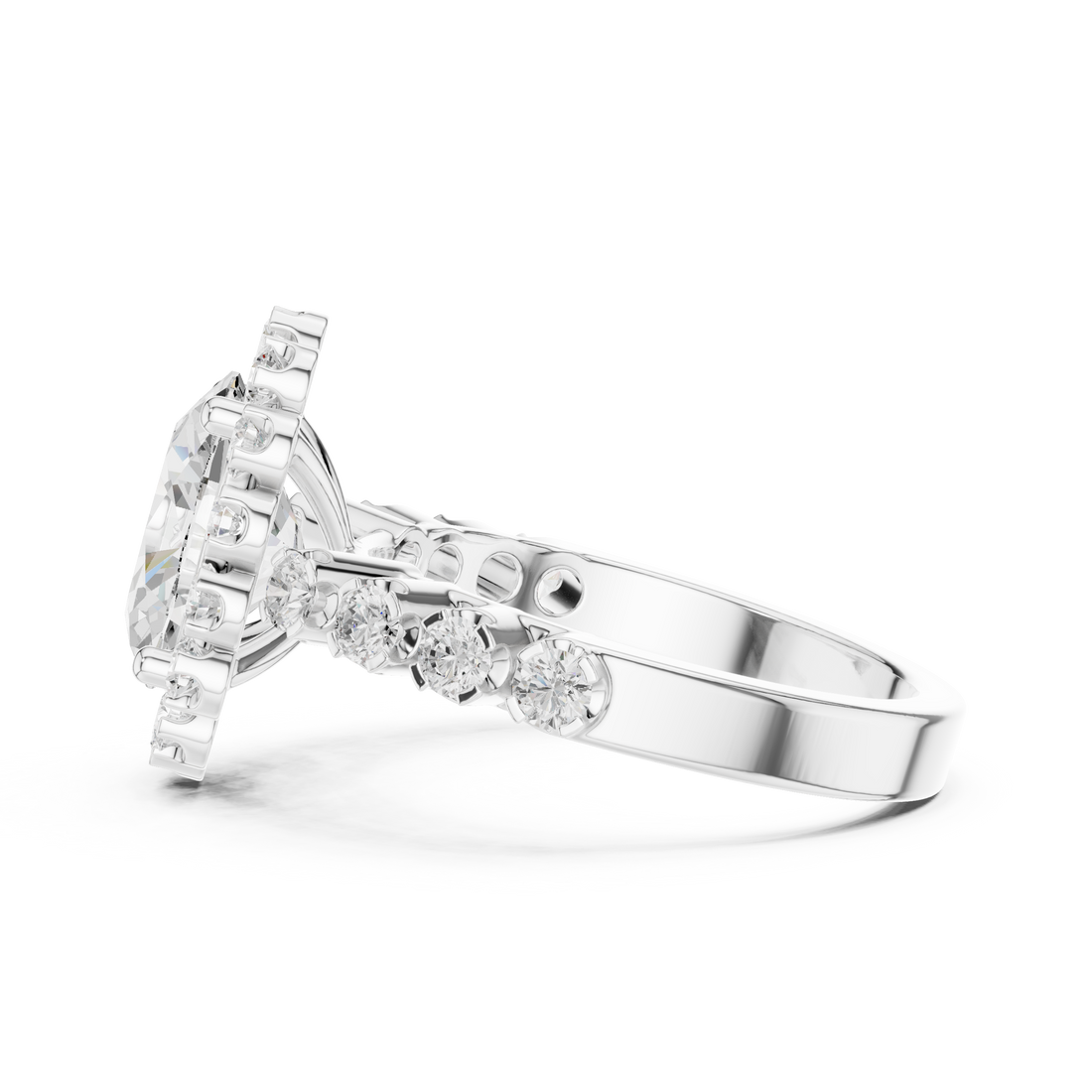 Diamond jewellery set with matching pieces.