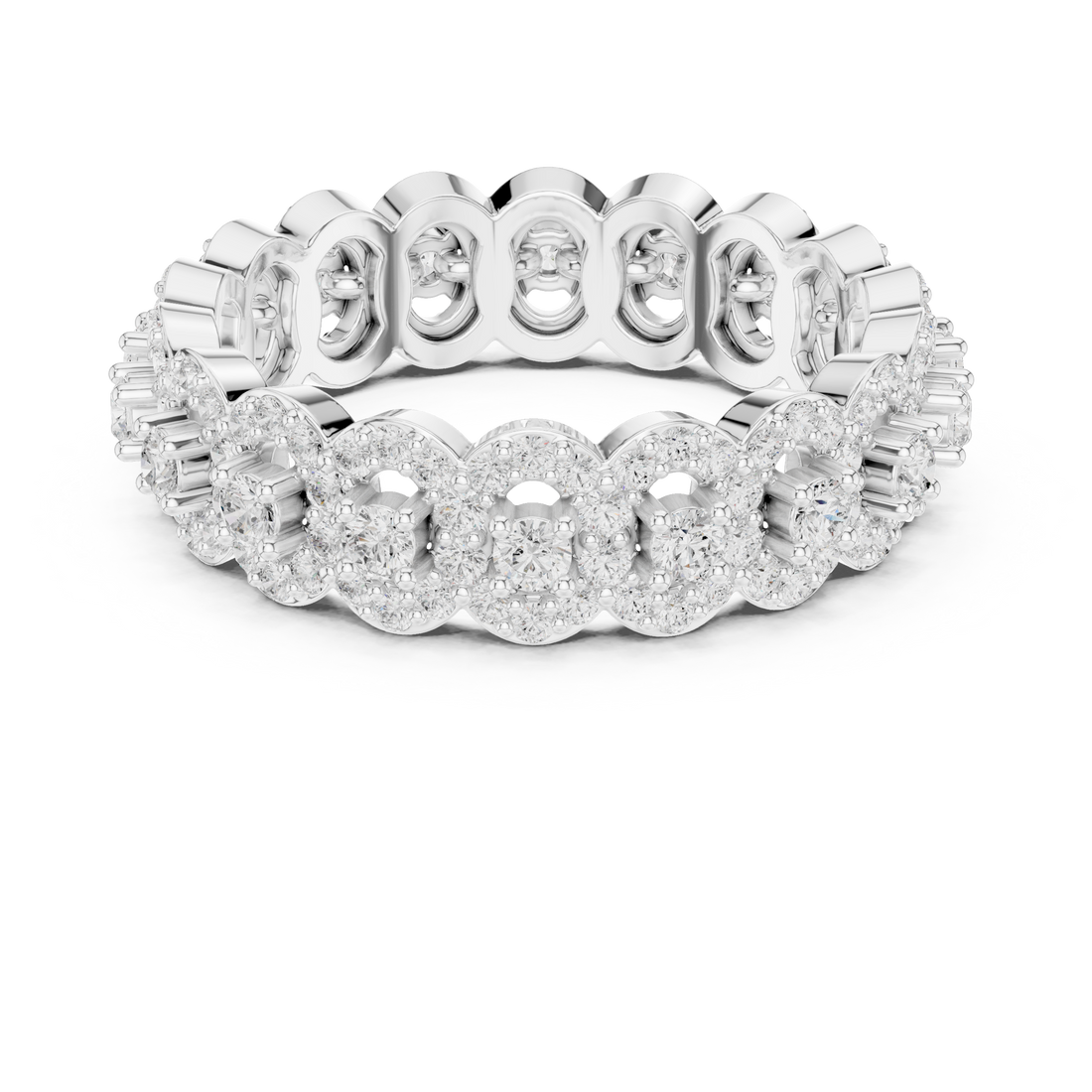 Diamond anklet with shimmering stones.