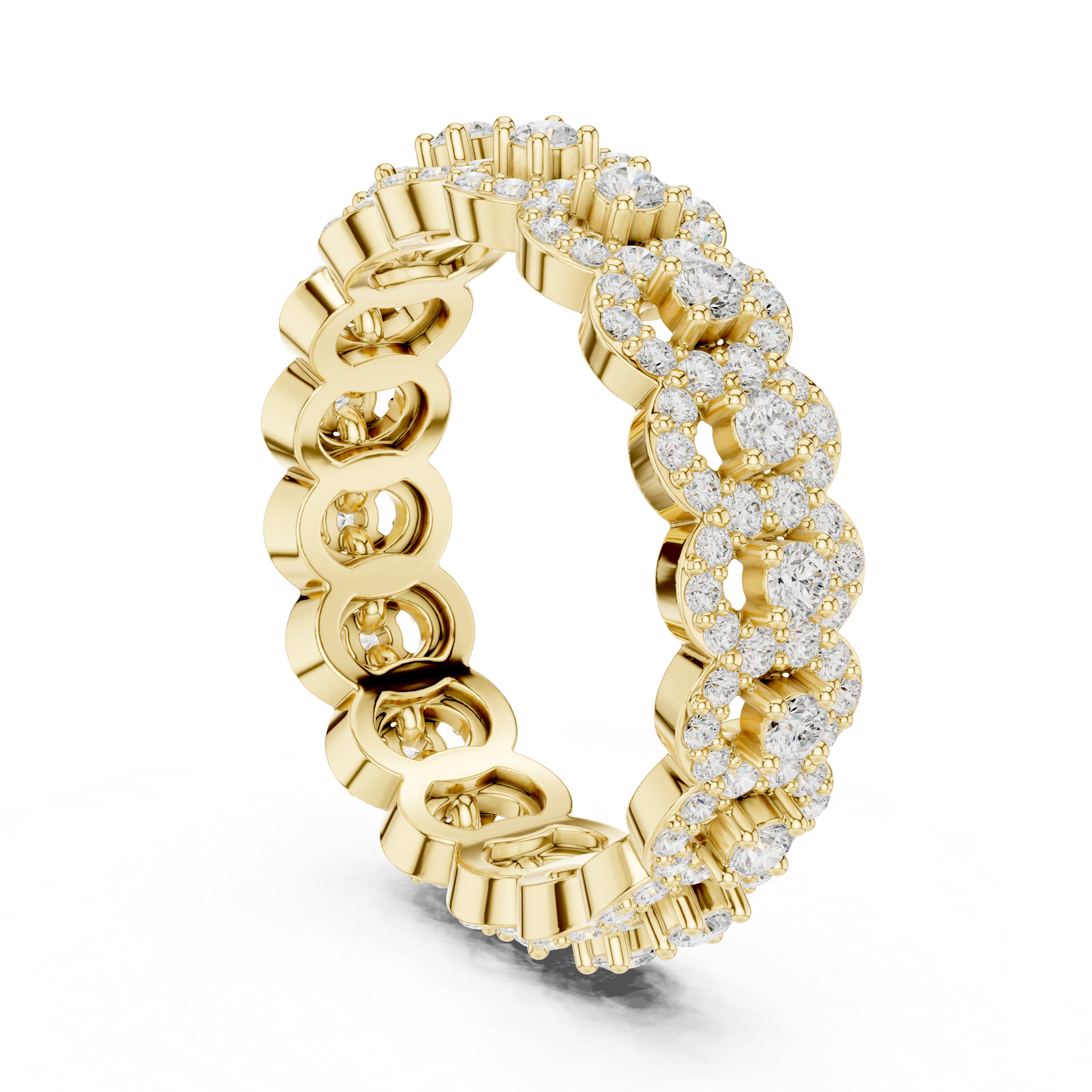 Minimalist ring with sleek gold surface.