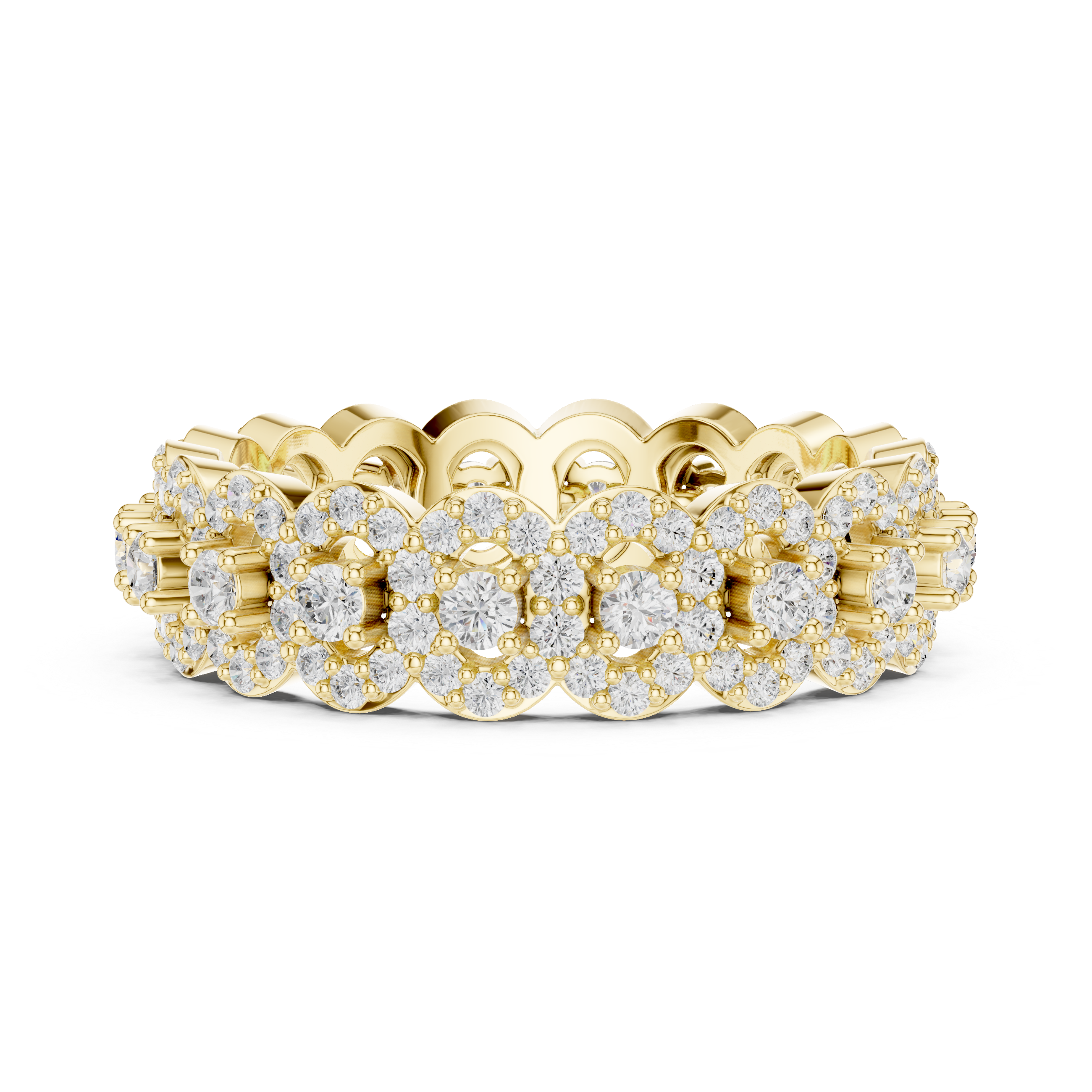 Elegant wedding band with polished finish.