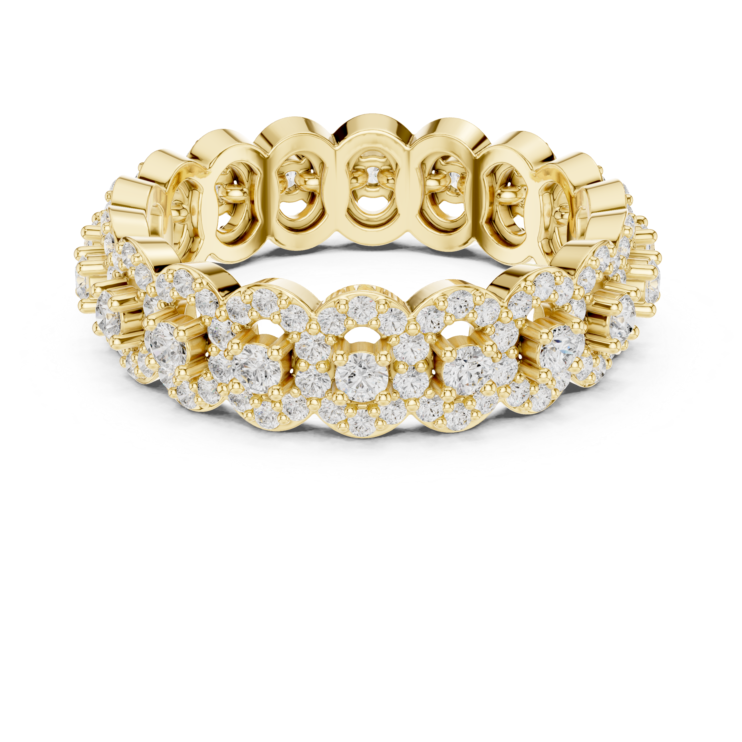Decorative fashion ring with modern detail.