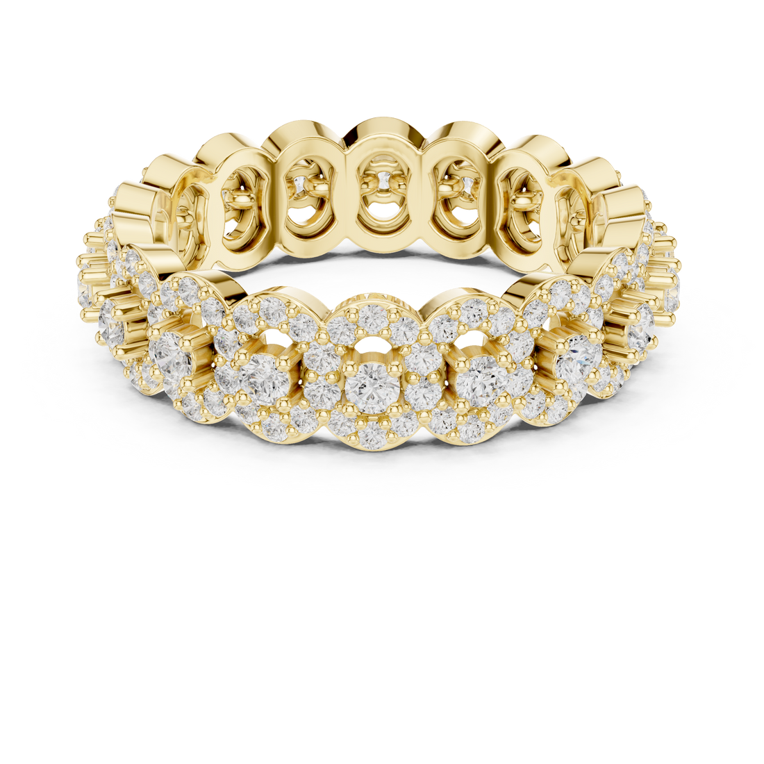 Decorative fashion ring with modern detail.