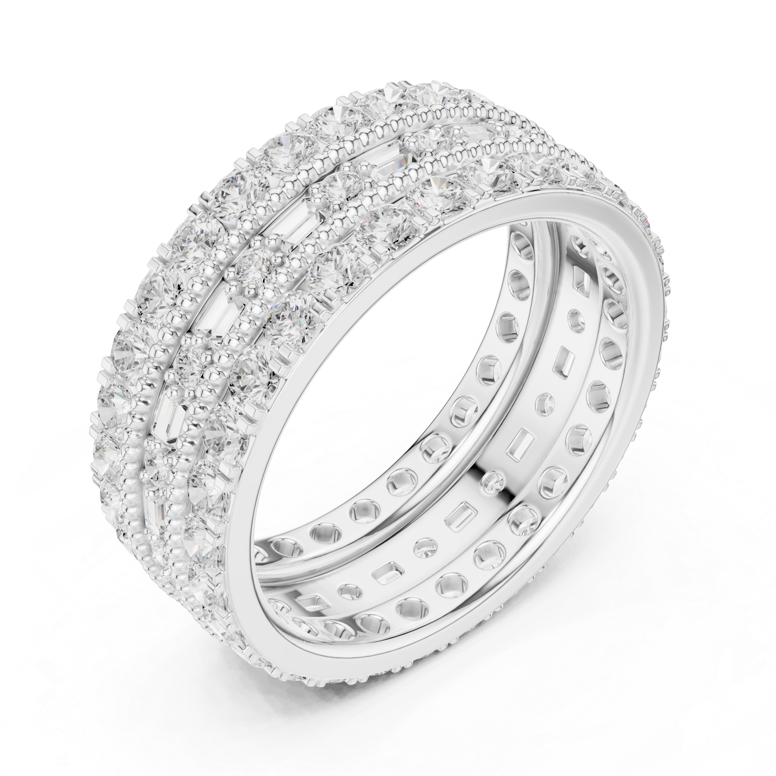 Thin band engagement ring with elegance.