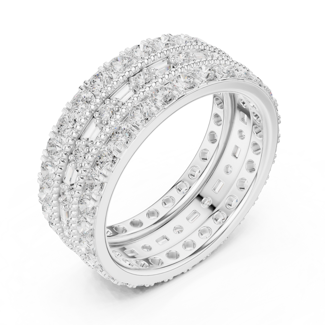 Thin band engagement ring with elegance.