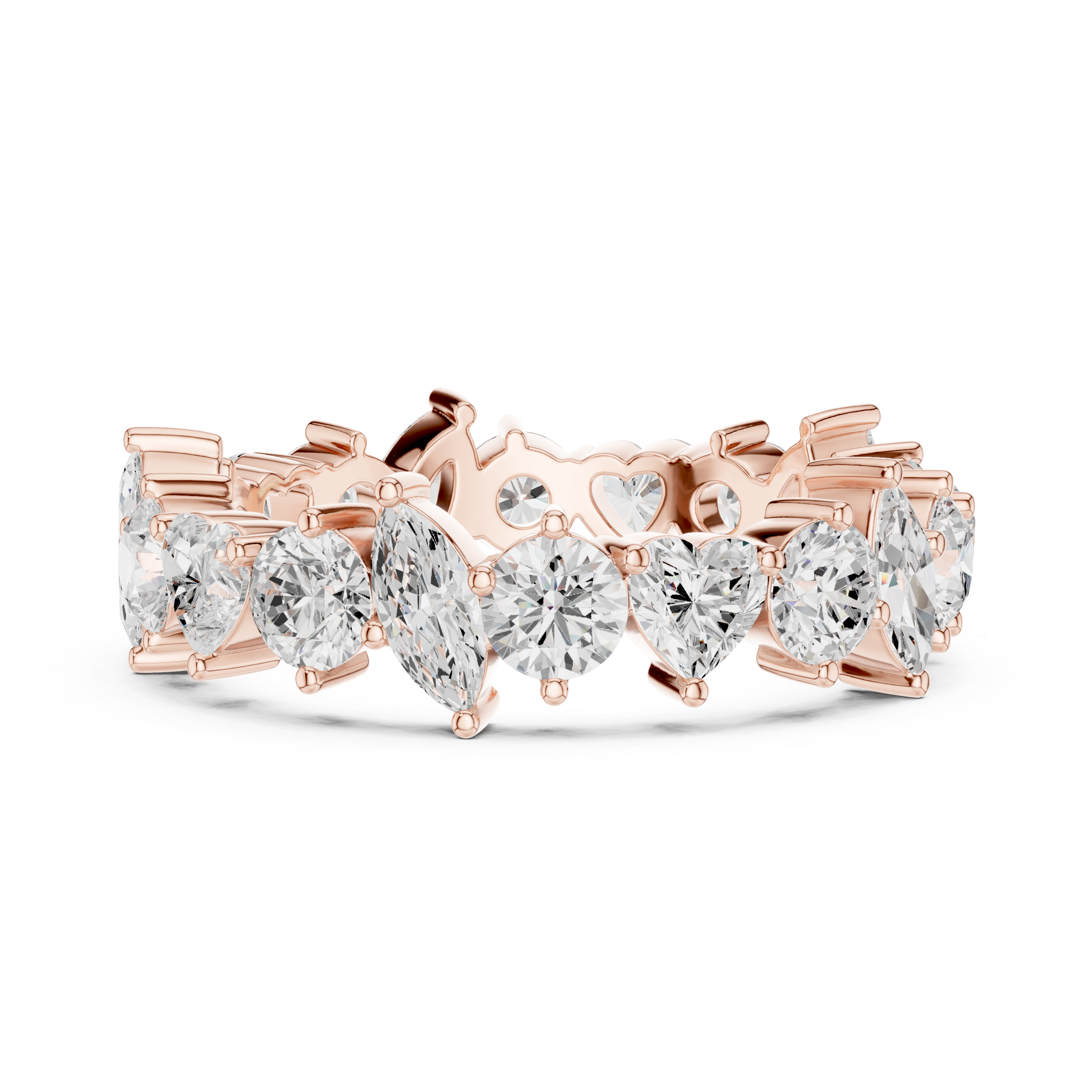 Smooth diamond ring with polished edges.