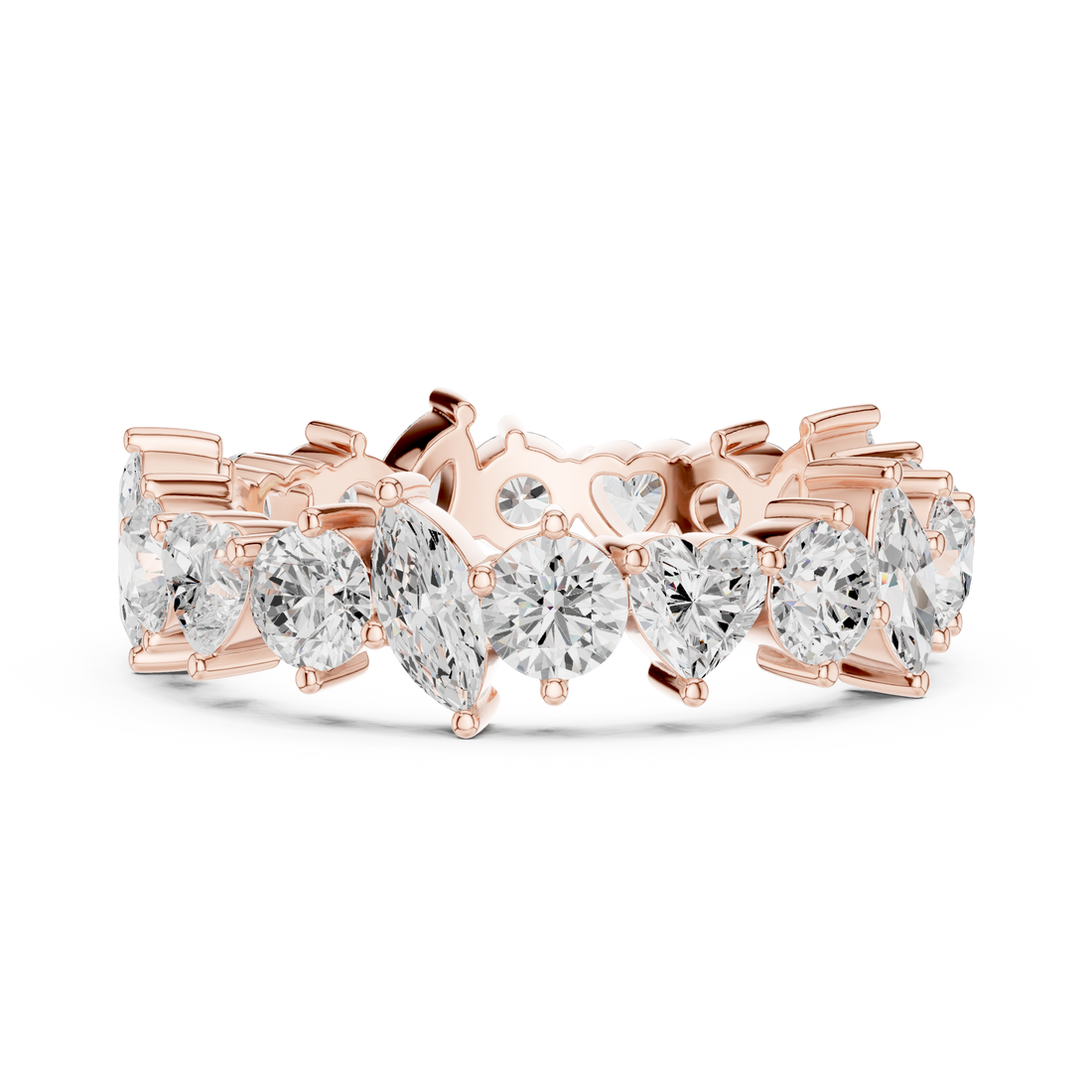Smooth diamond ring with polished edges.