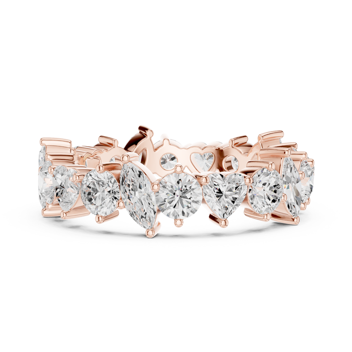 Smooth diamond ring with polished edges.