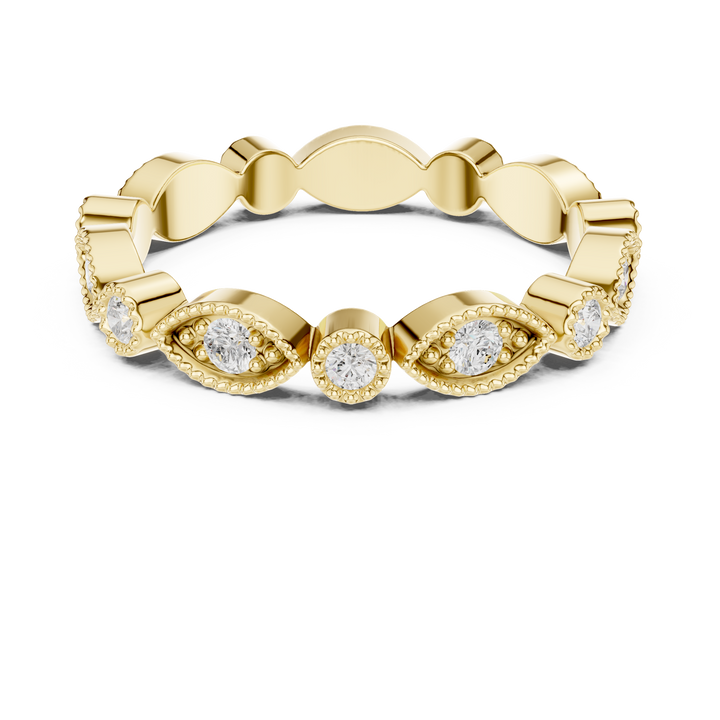 Classic round diamond stud earrings in gold.