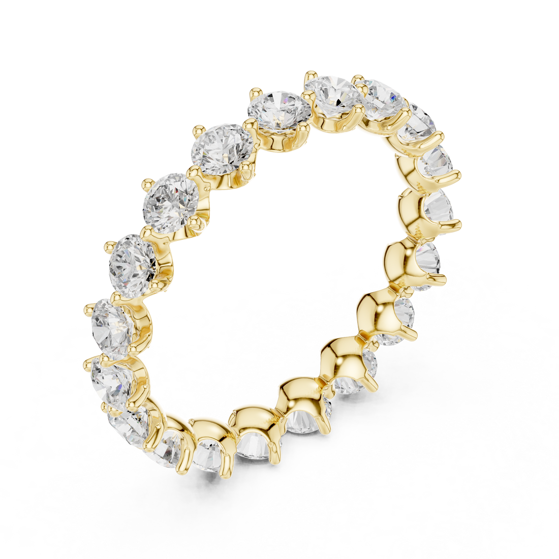 Diamond pendant necklace with delicate chain.