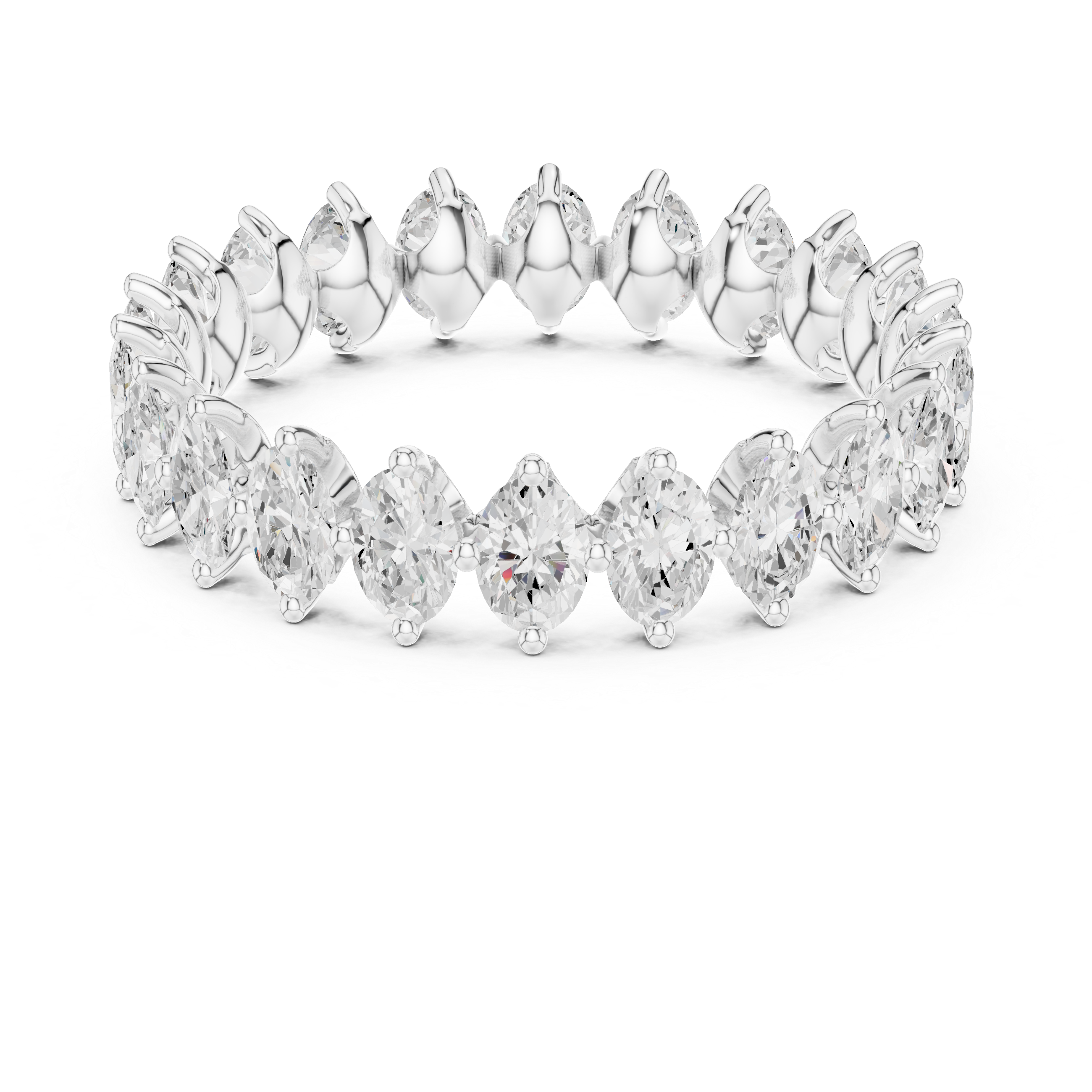 Classic diamond tennis bracelet in gold.