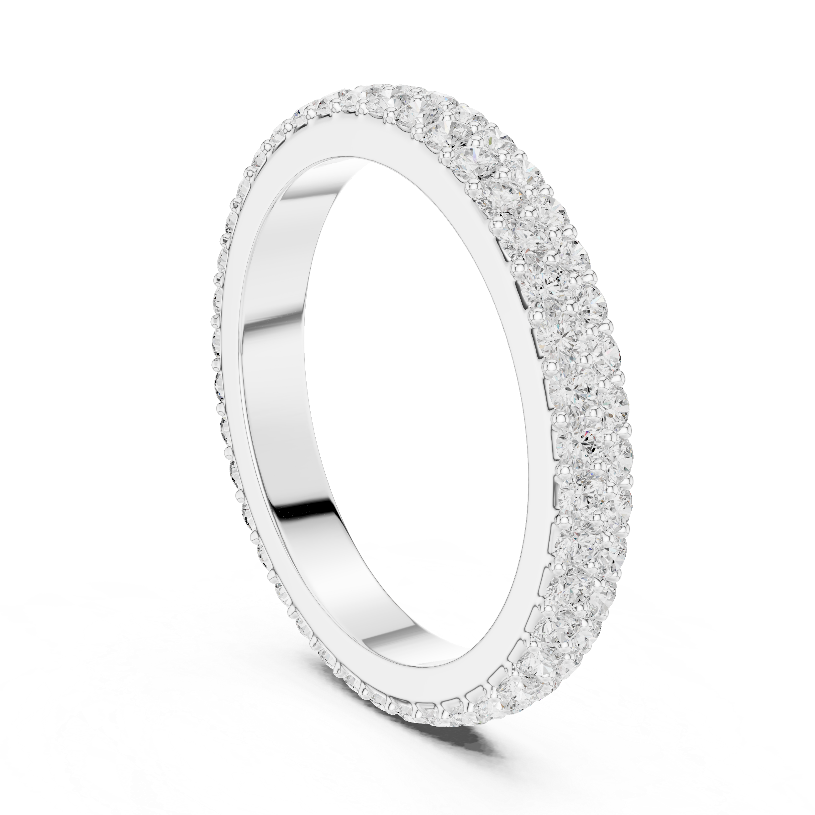Gold nose ring with circular hoop design.