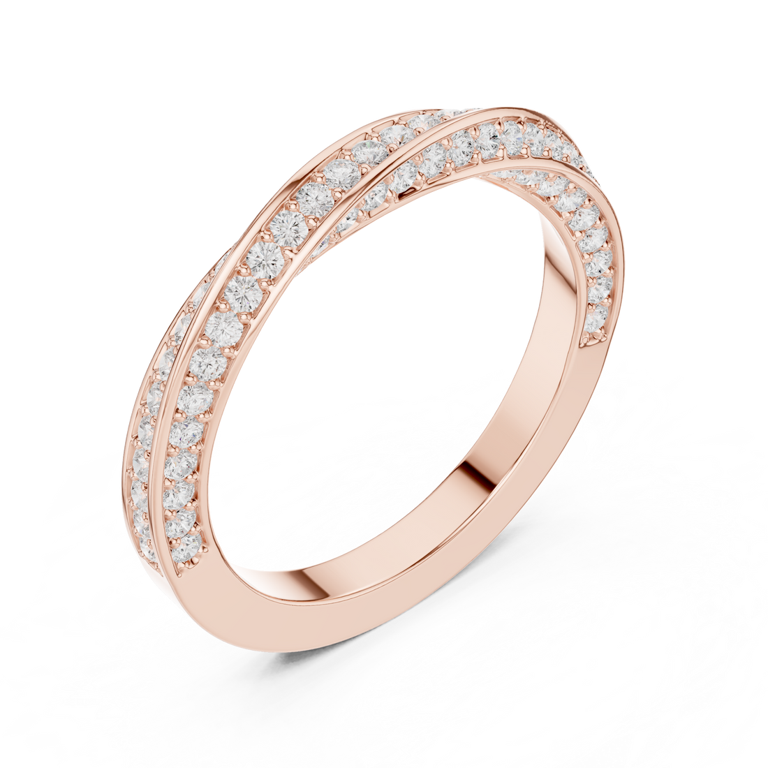 Gold toe ring with floral engraving.