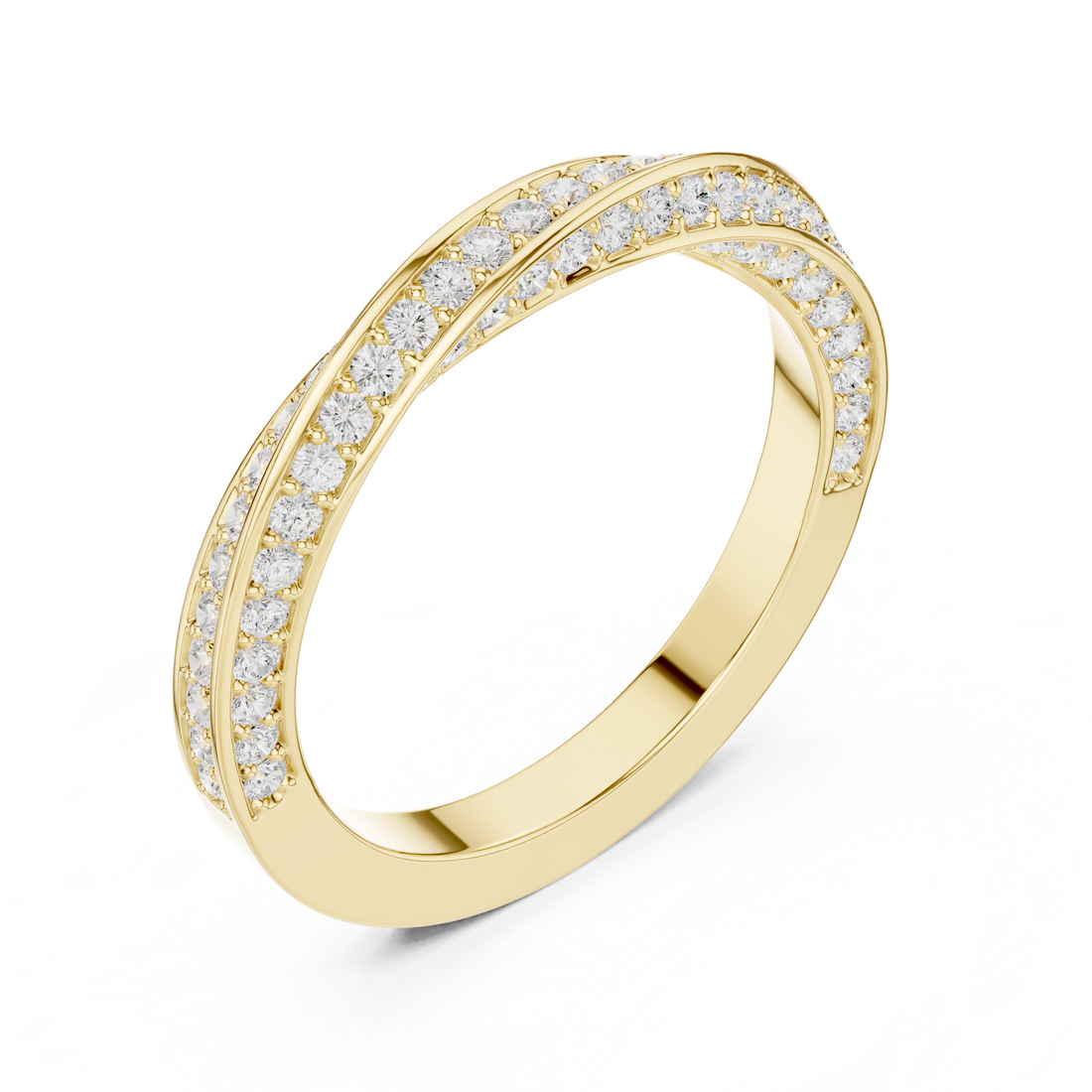Diamond brooch with intricate pattern.