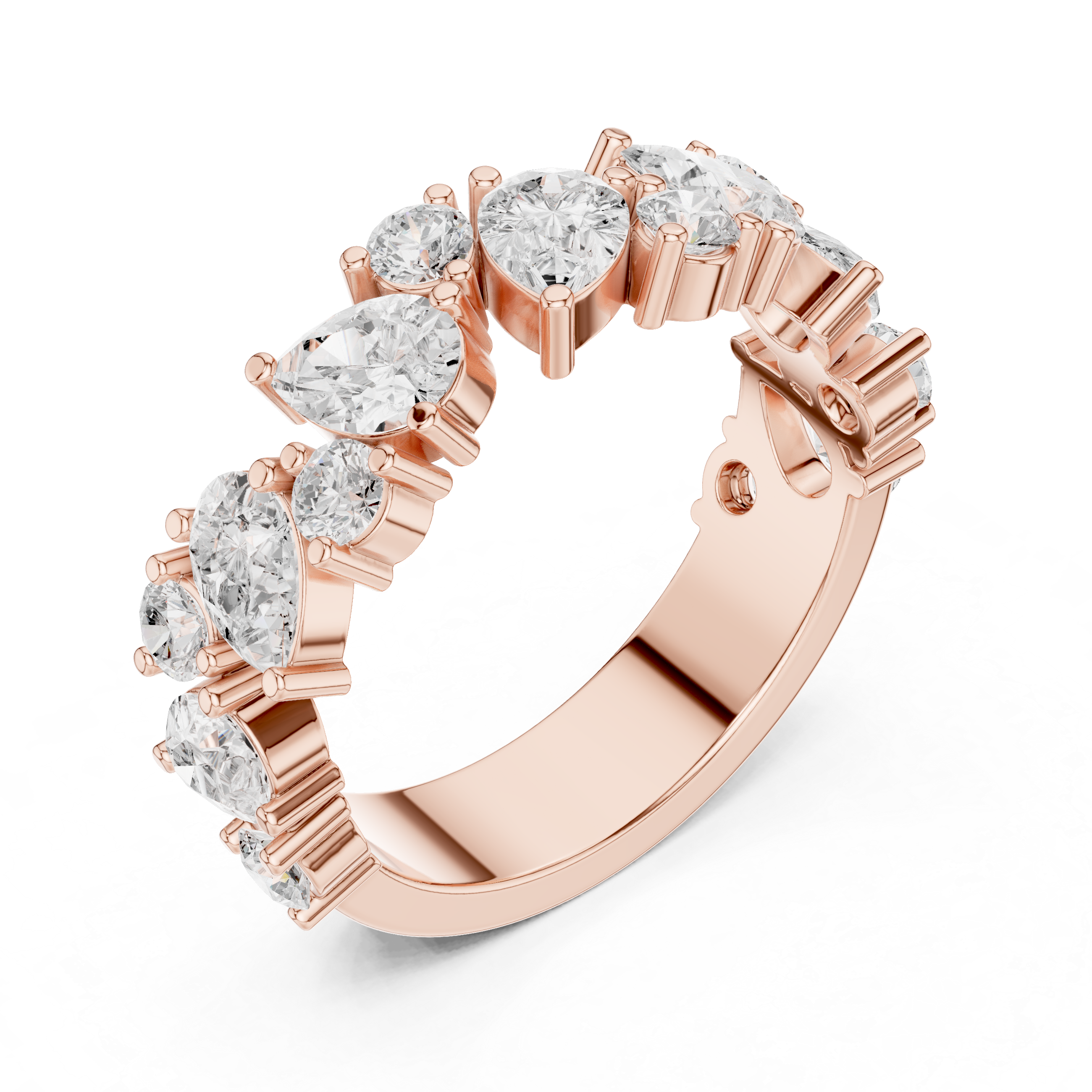 Smooth men's band ring in gold.