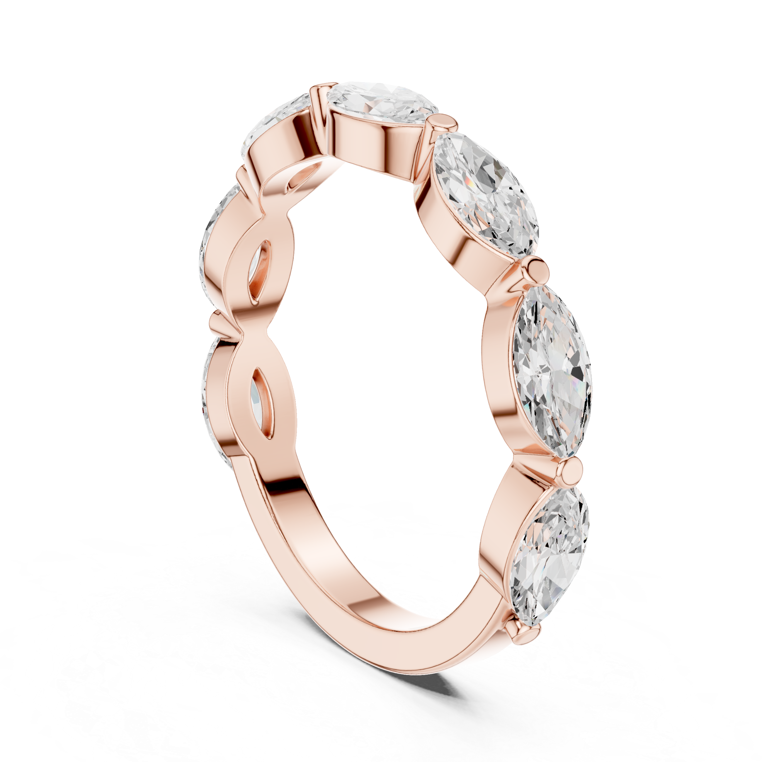 Designer sculptural ring with artistic style.